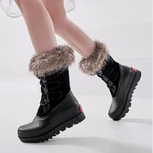 Sorel Winter Faux Fur Trim Snow Boots Joan Of Arctic Next Ski Boots 9